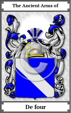 De four Family Crest Download (JPG)  Book Plated - 150 DPI